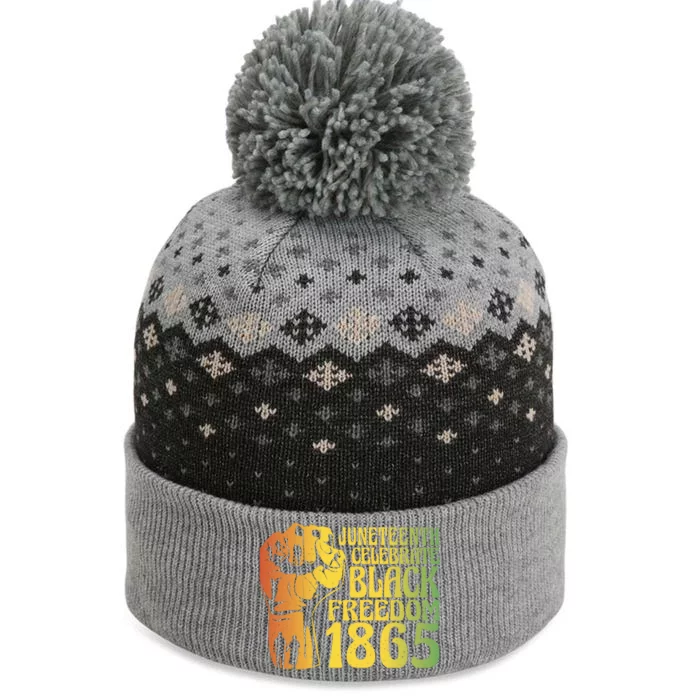 Juneteenth Black Freedom Day 1865 The Baniff Cuffed Pom Beanie