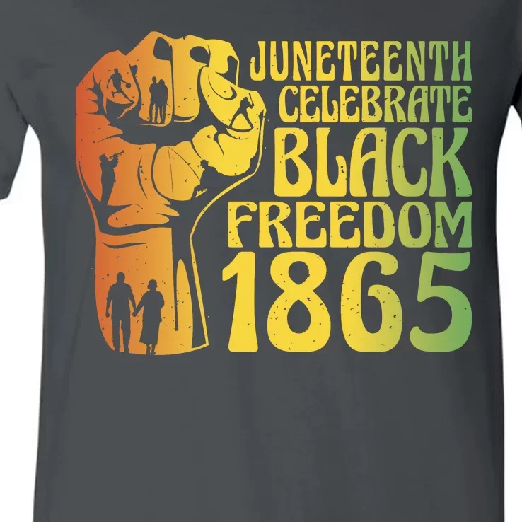 Juneteenth Black Freedom Day 1865 V-Neck T-Shirt