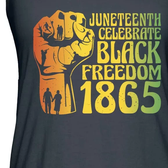 Juneteenth Black Freedom Day 1865 Ladies Essential Flowy Tank