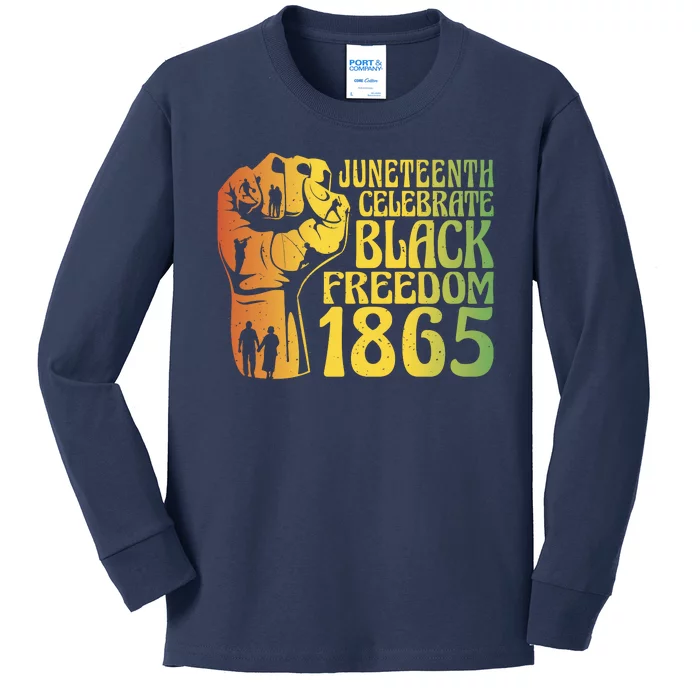 Juneteenth Black Freedom Day 1865 Kids Long Sleeve Shirt