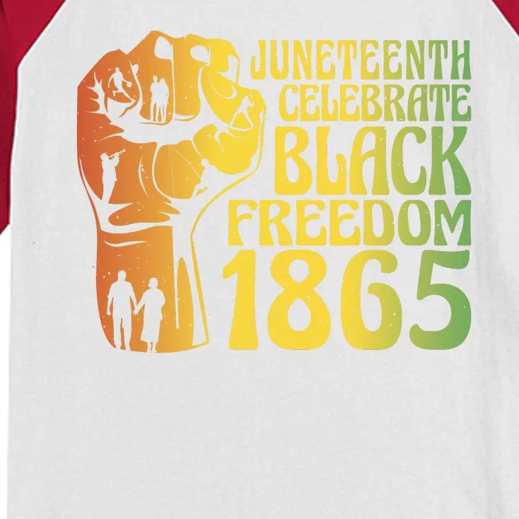 Juneteenth Black Freedom Day 1865 Kids Colorblock Raglan Jersey