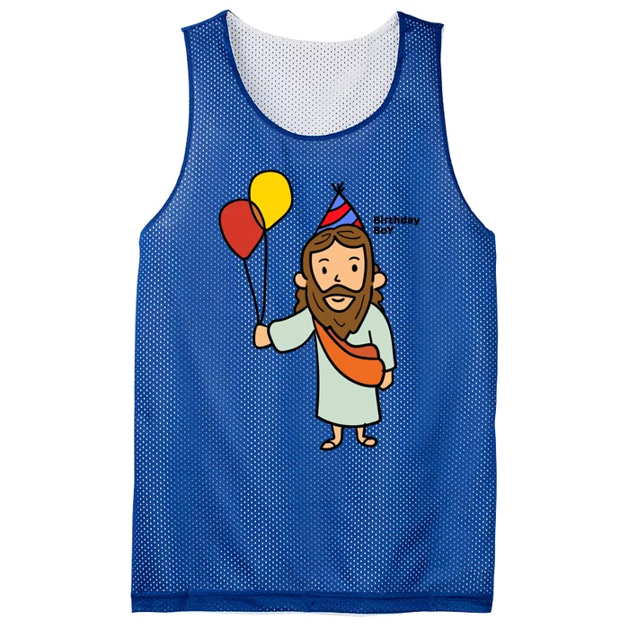 Jesus Birthday Funny Christmas Christ Gift Mesh Reversible Basketball Jersey Tank