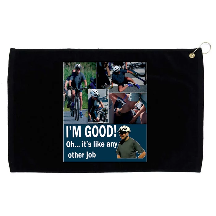 Joe Biden Falling Off Bicycle Biden Bike Meme Grommeted Golf Towel