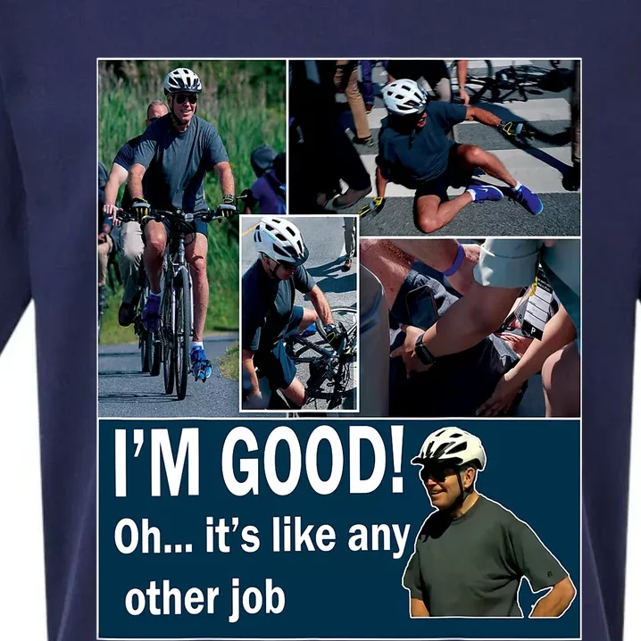 Joe Biden Falling Off Bicycle Biden Bike Meme Sueded Cloud Jersey T-Shirt