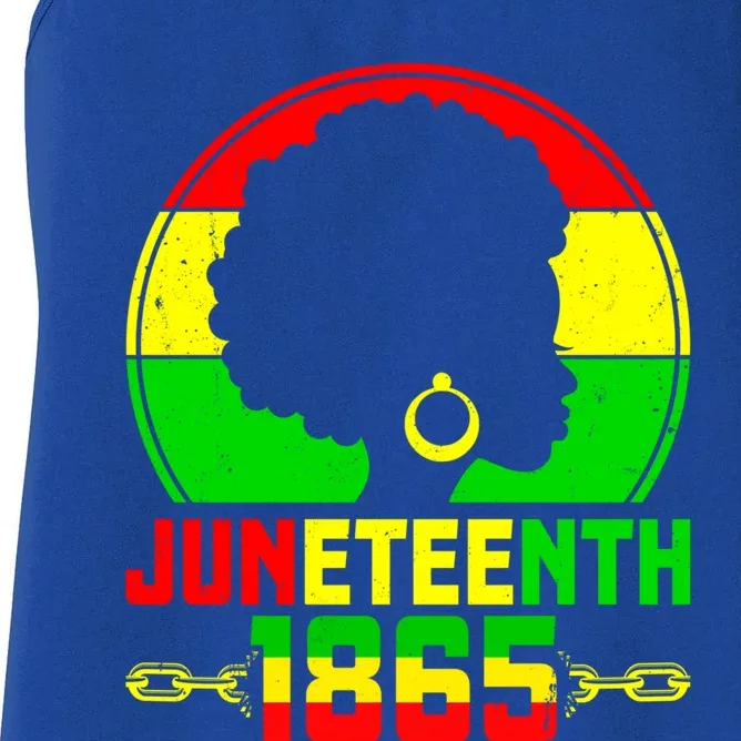 Juneteenth Black Freedom 1865 Black History Month Pride Great Gift Women's Racerback Tank