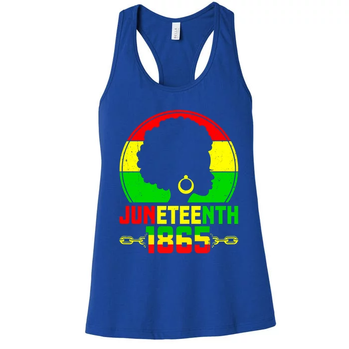 Juneteenth Black Freedom 1865 Black History Month Pride Great Gift Women's Racerback Tank