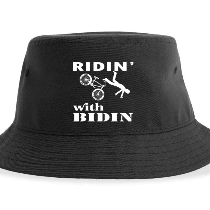 Joe Biden Falling, Funny Riding With Biden Sustainable Bucket Hat