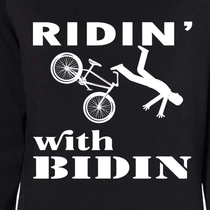 Joe Biden Falling, Funny Riding With Biden Womens California Wash Sweatshirt