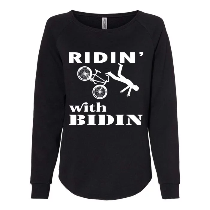 Joe Biden Falling, Funny Riding With Biden Womens California Wash Sweatshirt