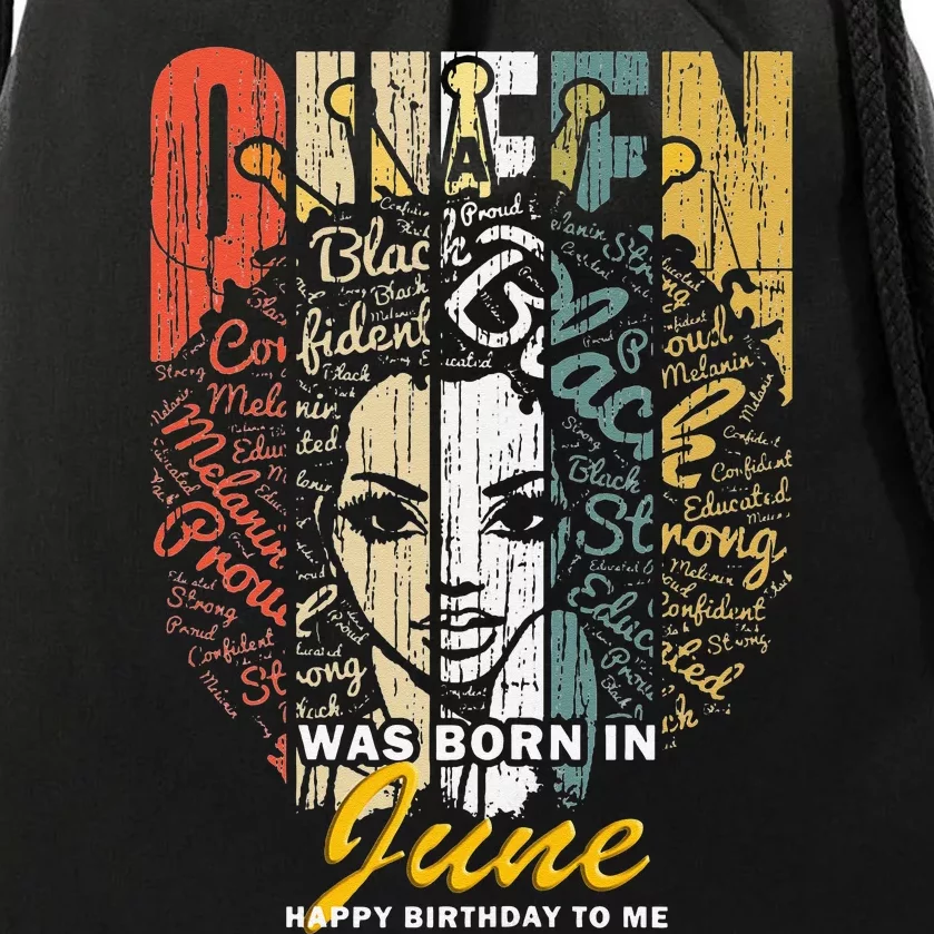 June Birthday for Wo Queens Were Born in June Drawstring Bag