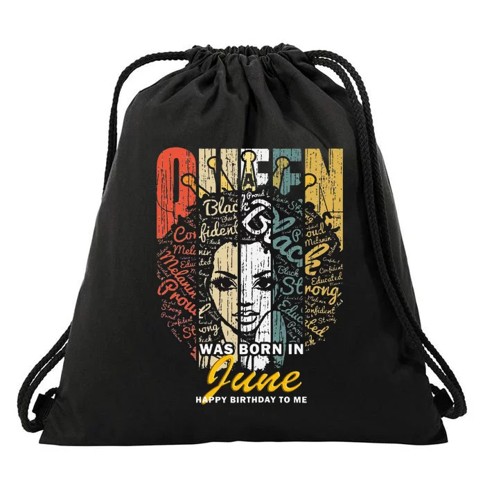 June Birthday for Wo Queens Were Born in June Drawstring Bag