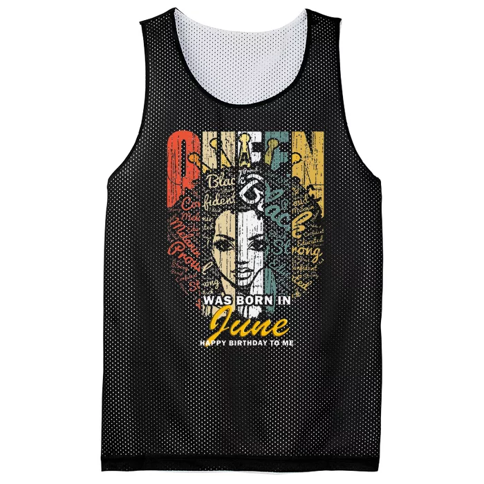 June Birthday for Wo Queens Were Born in June Mesh Reversible Basketball Jersey Tank