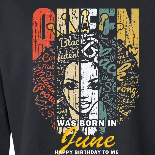 June Birthday for Wo Queens Were Born in June Cropped Pullover Crew