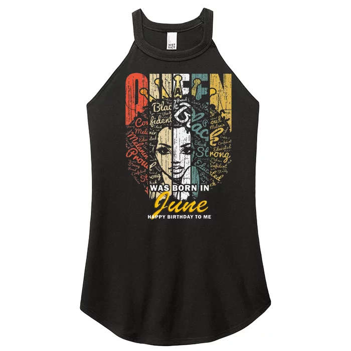 June Birthday for Wo Queens Were Born in June Women’s Perfect Tri Rocker Tank