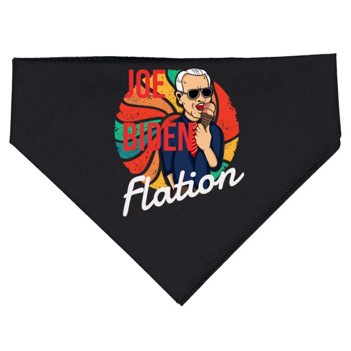 Joe Biden Flation Funny Ice Cream Anti Biden USA-Made Doggie Bandana