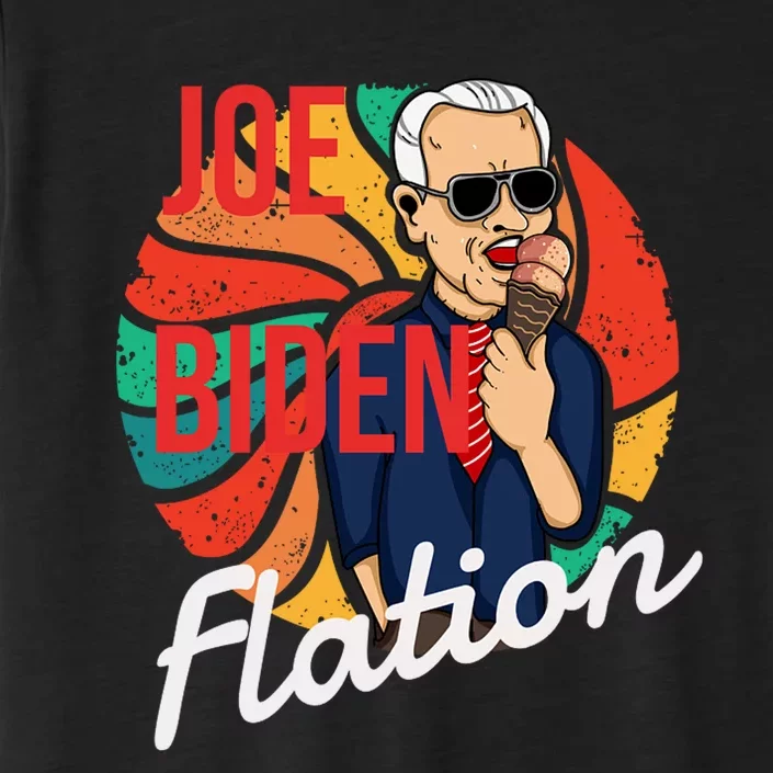 Joe Biden Flation Funny Ice Cream Anti Biden ChromaSoft Performance T-Shirt