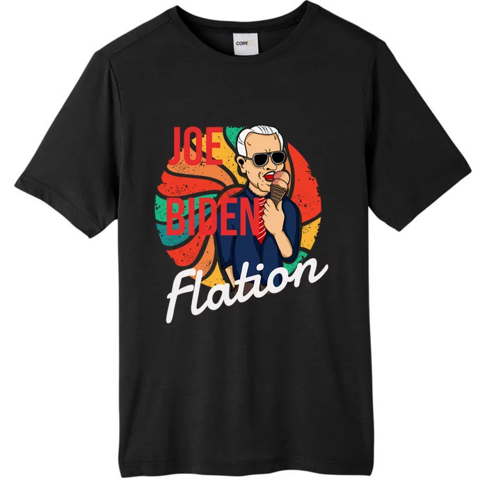 Joe Biden Flation Funny Ice Cream Anti Biden ChromaSoft Performance T-Shirt