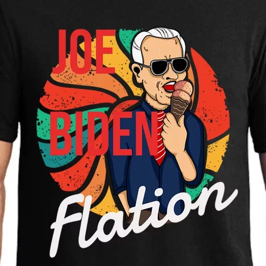 Joe Biden Flation Funny Ice Cream Anti Biden Pajama Set