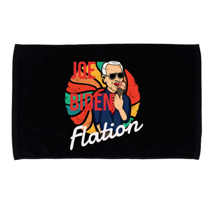 Joe Biden Flation Funny Ice Cream Anti Biden Microfiber Hand Towel