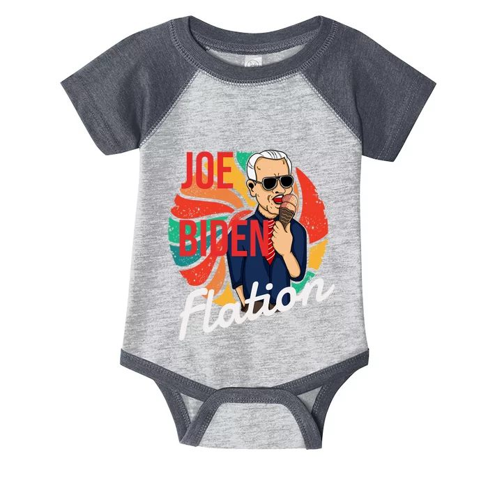 Joe Biden Flation Funny Ice Cream Anti Biden Infant Baby Jersey Bodysuit