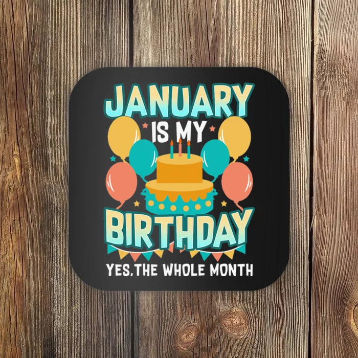 January Birthday Funny January is my Birthday Coaster