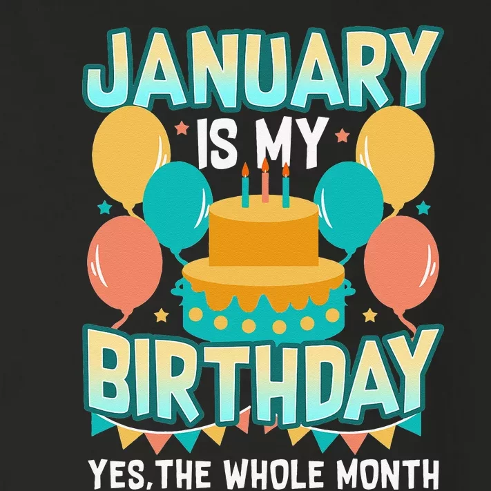 January Birthday Funny January is my Birthday Toddler Long Sleeve Shirt