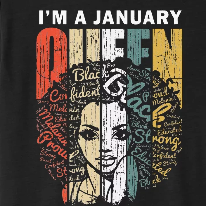 January Birthday for Wo Black African Queen Gift ChromaSoft Performance T-Shirt