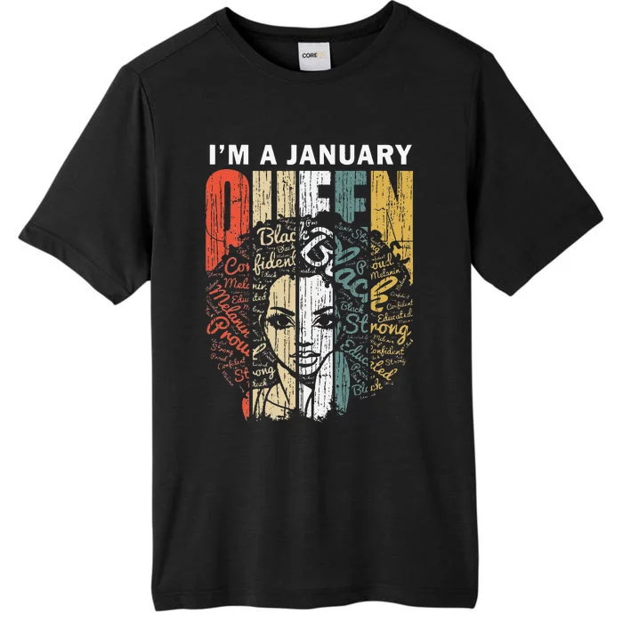 January Birthday for Wo Black African Queen Gift ChromaSoft Performance T-Shirt