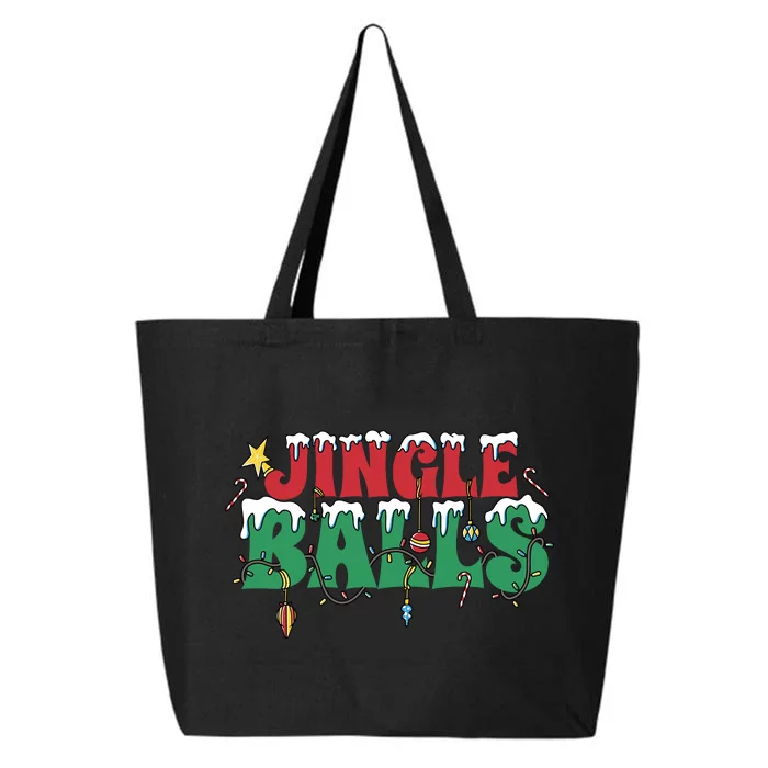 Jingle Balls Funny Christmas Holiday 25L Jumbo Tote