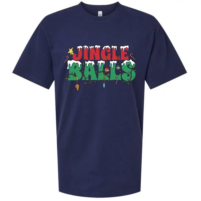 Jingle Balls Funny Christmas Holiday Sueded Cloud Jersey T-Shirt