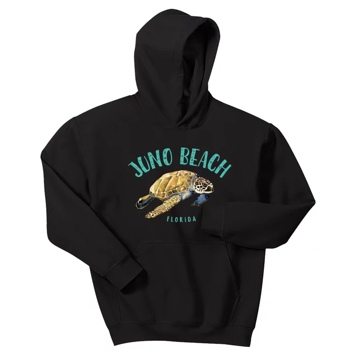 Juno Beach Florida Sea Turtle Design Kids Hoodie