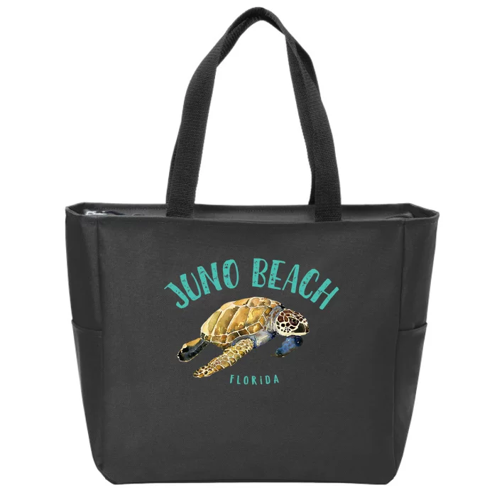 Juno Beach Florida Sea Turtle Design Zip Tote Bag