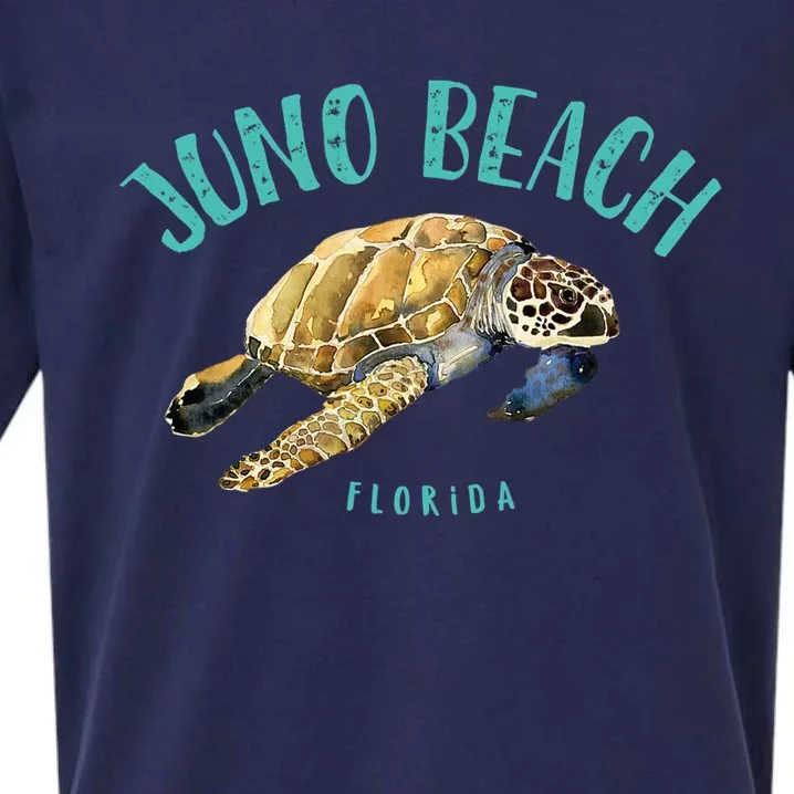 Juno Beach Florida Sea Turtle Design Sueded Cloud Jersey T-Shirt