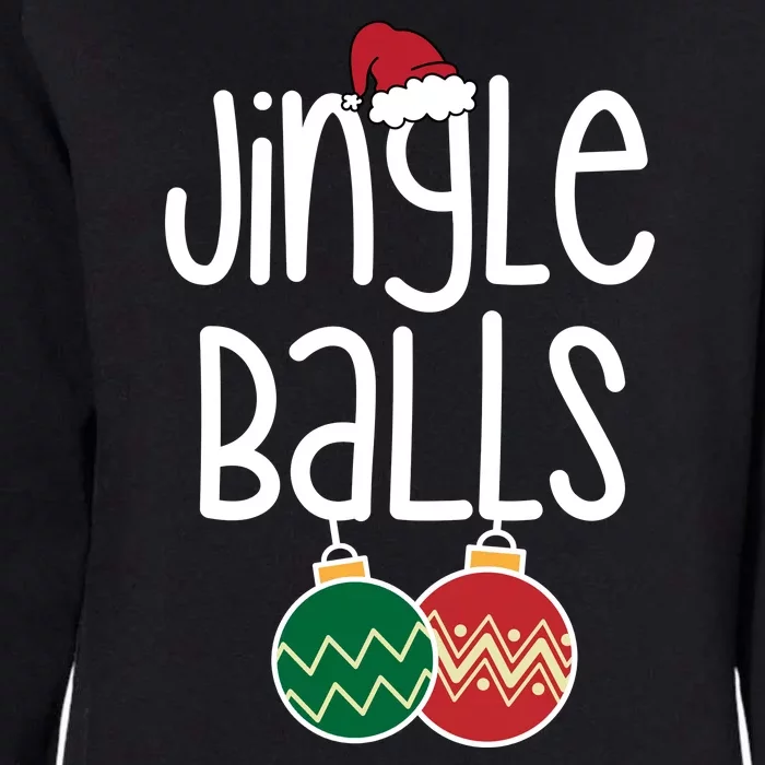 Jingle Balls Festive Christmas Holiday Womens California Wash Sweatshirt