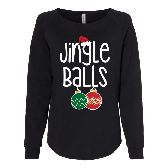 Jingle Balls Festive Christmas Holiday Womens California Wash Sweatshirt