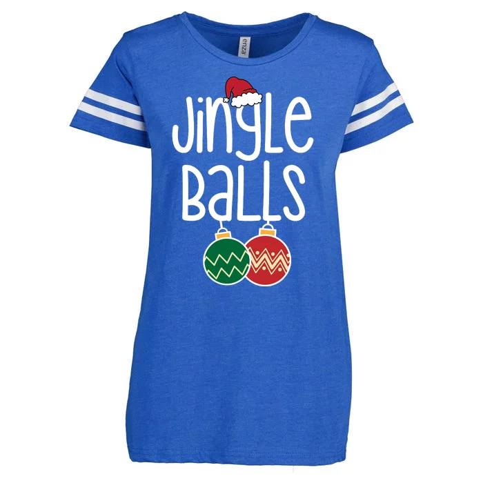 Jingle Balls Festive Christmas Holiday Enza Ladies Jersey Football T-Shirt