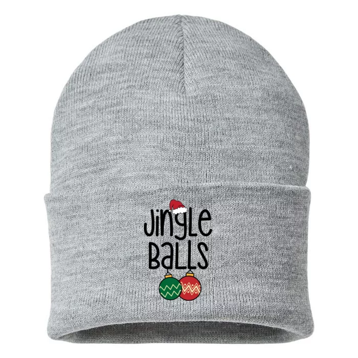 Jingle Balls Festive Christmas Holiday Sustainable Knit Beanie