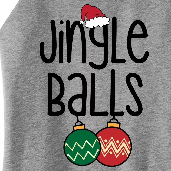 Jingle Balls Festive Christmas Holiday Women’s Perfect Tri Rocker Tank