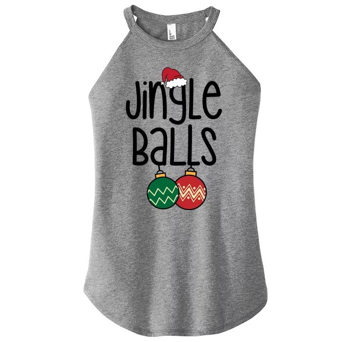 Jingle Balls Festive Christmas Holiday Women’s Perfect Tri Rocker Tank