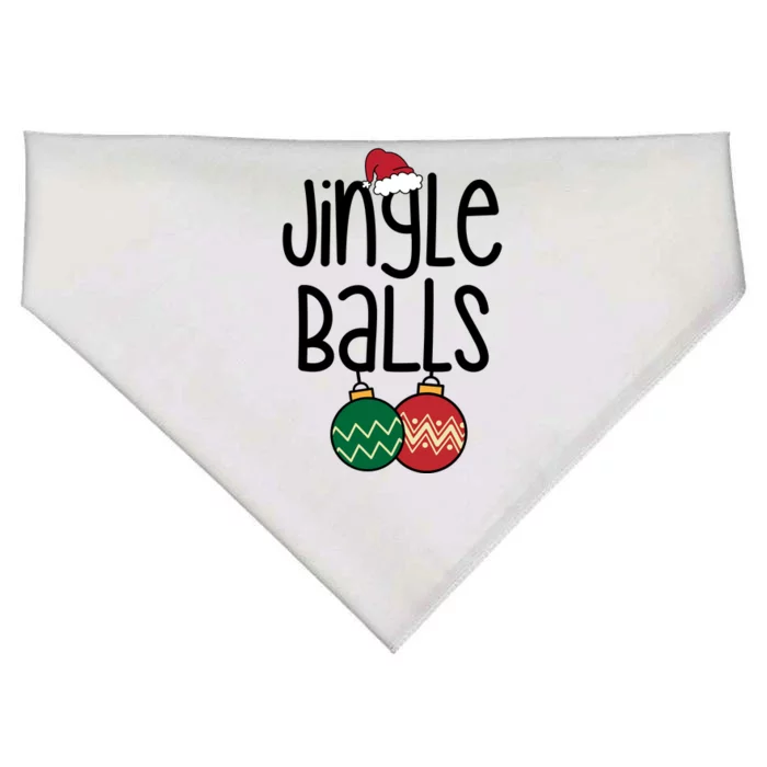 Jingle Balls Festive Christmas Holiday USA-Made Doggie Bandana