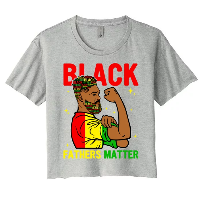 Juneteenth Black Father Dope Black Dad King Father's Day Gift Women's Crop Top Tee