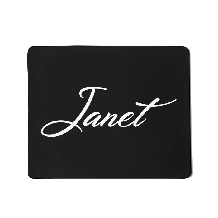 Janet Beautiful Feminine Handwritten Font Mousepad