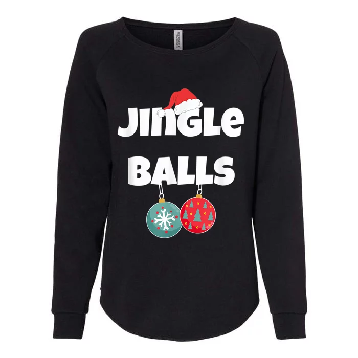 Jingle Balls Funny Matching Couple Chestnuts Womens California Wash Sweatshirt