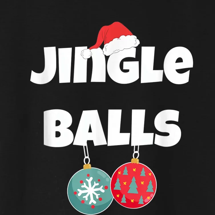 Jingle Balls Funny Matching Couple Chestnuts Women's Crop Top Tee