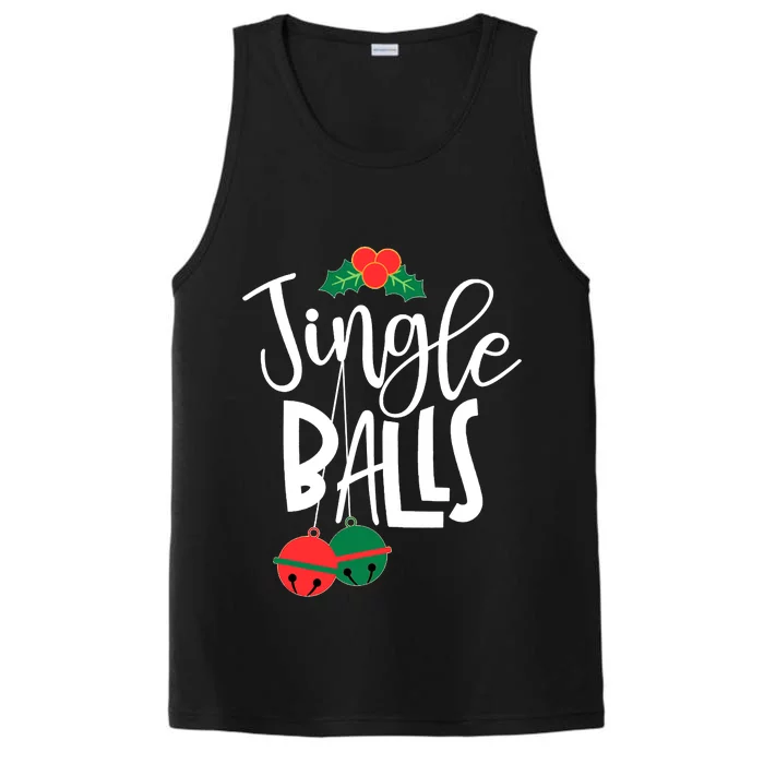 Jingle Balls Funny Couple Matching Christmas Pjs Performance Tank