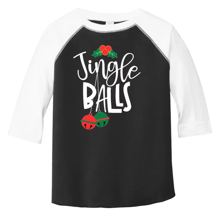 Jingle Balls Funny Couple Matching Christmas Pjs Toddler Fine Jersey T-Shirt