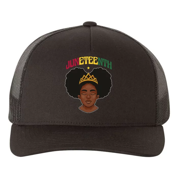 Juneteenth Black Female Crown Pride Yupoong Adult 5-Panel Trucker Hat