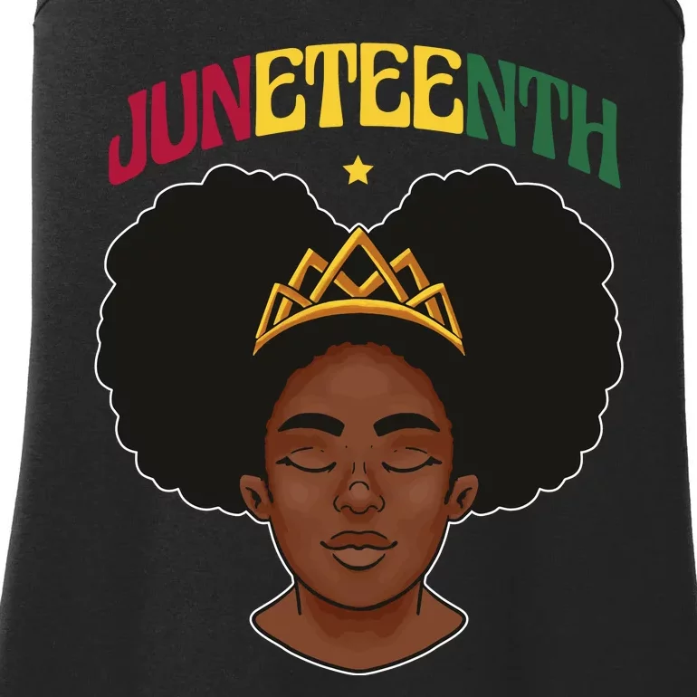 Juneteenth Black Female Crown Pride Ladies Essential Tank