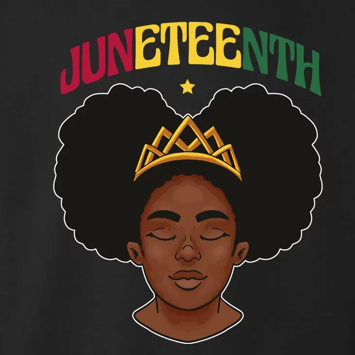 Juneteenth Black Female Crown Pride Toddler Hoodie