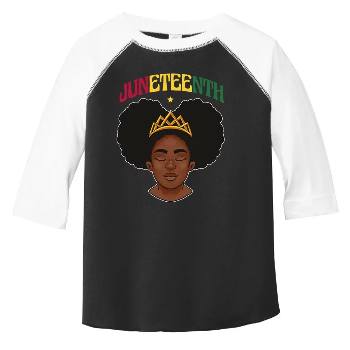 Juneteenth Black Female Crown Pride Toddler Fine Jersey T-Shirt